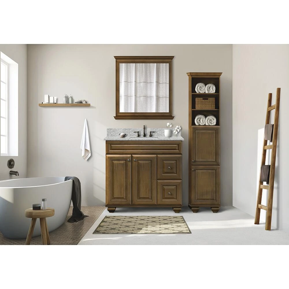 MagickWoods Elements Manchester 20-3/16"W X 22-7/16"D X 84"H Mocha Linen Cabinet 6 MagickWoods Elements Manchester 20-3/16"W X 22-7/16"D X 84"H Mocha Linen Cabinet - Image 6
