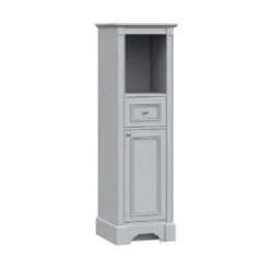 MagickWoods Libertyville 18"W X 18"D X 60"H Cloud Gray Linen Cabinet 12 MagickWoods Libertyville 18"W X 18"D X 60"H Cloud Gray Linen Cabinet -Allied Brass Shop 30277 qlvrev mw 1800x1800