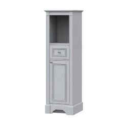 MagickWoods Libertyville 18"W X 18"D X 60"H Cloud Gray Linen Cabinet 13 MagickWoods Libertyville 18"W X 18"D X 60"H Cloud Gray Linen Cabinet -Allied Brass Shop 30277 qrvrev mw 1800x1800