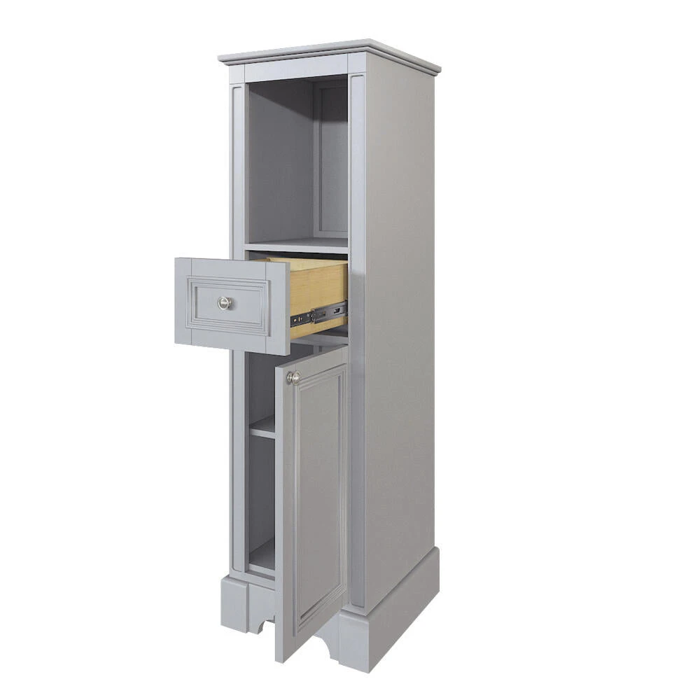 MagickWoods Libertyville 18"W X 18"D X 60"H Cloud Gray Linen Cabinet 7 MagickWoods Libertyville 18"W X 18"D X 60"H Cloud Gray Linen Cabinet - Image 7