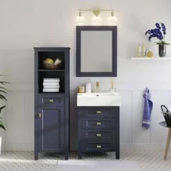 MagickWoods Montgomery 19"W X 18-1/2"D X 60"H Midnight Blue Linen Cabinet -Allied Brass Shop 31019 scene1 mw 1800x1800