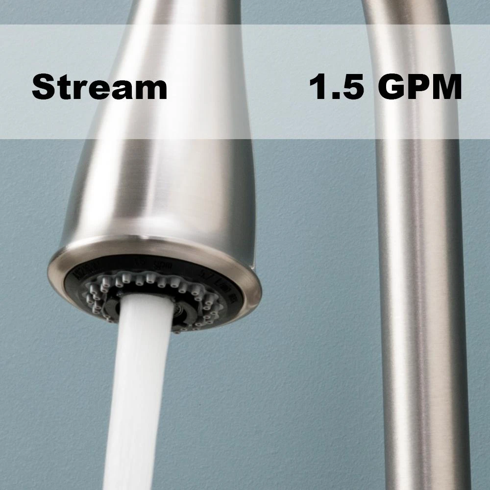 Kaden Single-Handle Pull-Down Sprayer Kitchen Faucet With Reflex And Power Clean In Chrome 9 Kaden Single-Handle Pull-Down Sprayer Kitchen Faucet With Reflex And Power Clean In Chrome - Image 9