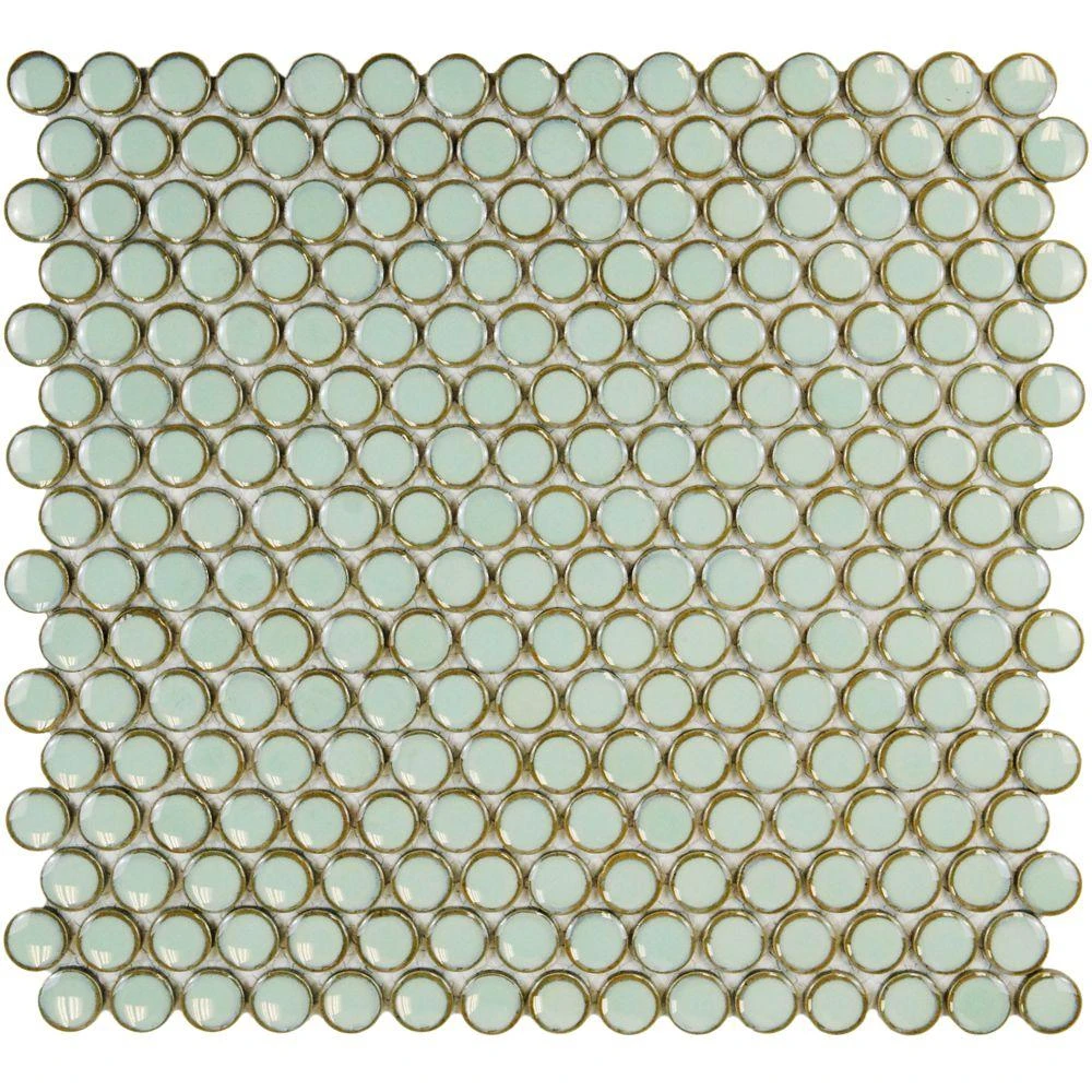 Merola Tile Hudson Penny Round Marine 12 In. X 12-5/8 In. X 5 Mm Porcelain Mosaic Tile (10.74 Sq. Ft. / Case) 15 Merola Tile Hudson Penny Round Marine 12 In. X 12-5/8 In. X 5 Mm Porcelain Mosaic Tile (10.74 Sq. Ft. / Case) - Image 15