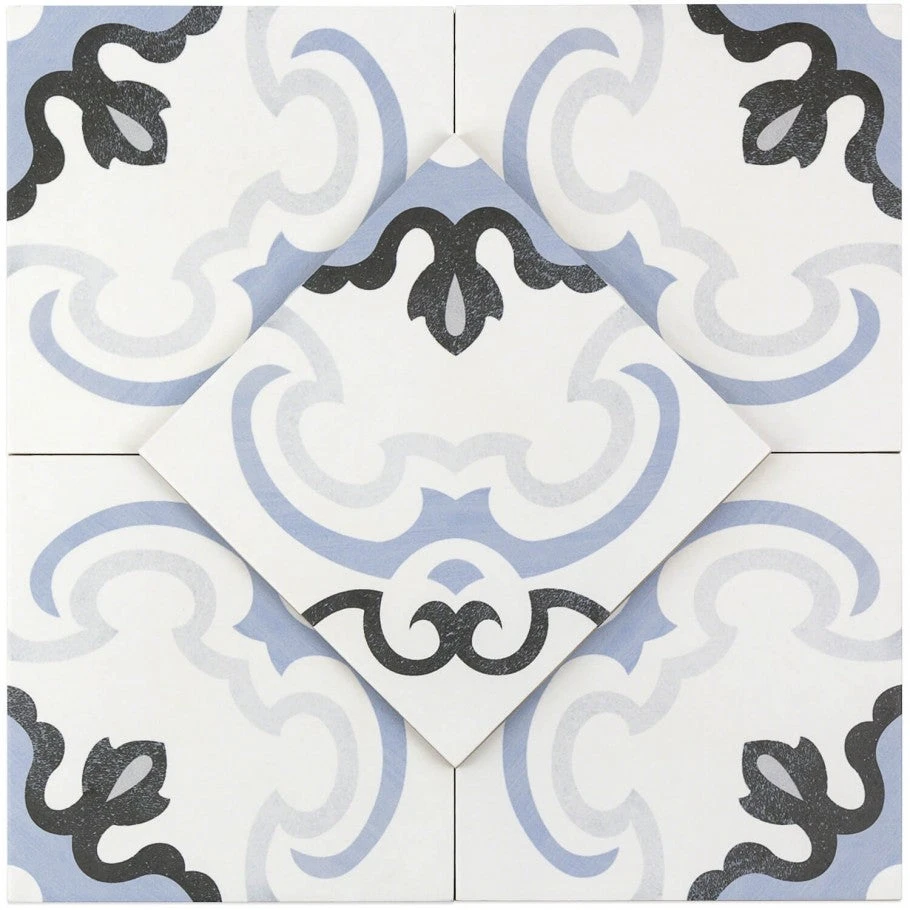 Met Beige Encaustic 9x9 Glazed Porcelain Tile 5 Met Beige Encaustic 9x9 Glazed Porcelain Tile - Image 5