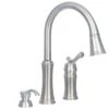 Lakeview Single-Handle Pull-Down Sprayer Kitchen Faucet With Soap Dispenser In Stainless