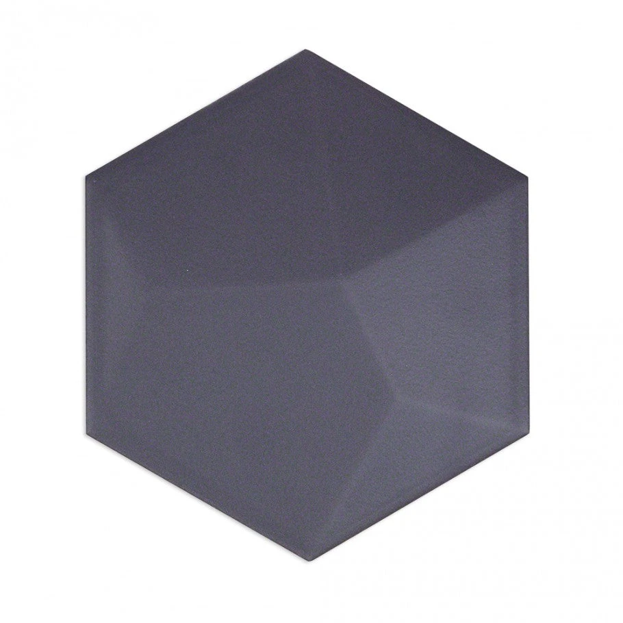 Magen 3D-Hex Dark Gray Matte Ceramic Hexagon Tile 4 Magen 3D-Hex Dark Gray Matte Ceramic Hexagon Tile - Image 4