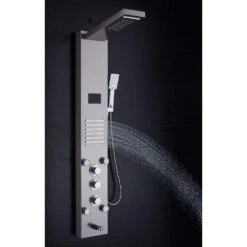 53 In. 10-Jet Shower Panel System In Brushed Nickel With LED Rainfall Waterfall Shower Head Handshower And Tub Spout 12 53 In. 10-Jet Shower Panel System In Brushed Nickel With LED Rainfall Waterfall Shower Head Handshower And Tub Spout -Allied Brass Shop 3909ac5021a059904d3e805eeabf3e6d 1800x1800