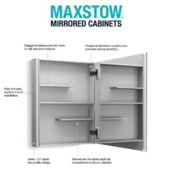Maxstow 20 In. X 24 In. Frameless Surface-Mount Aluminum Medicine Cabinet -Allied Brass Shop 399f84c4e7cc4a018a1ec6e85617de97 1800x1800
