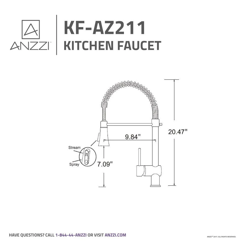 Carriage Single Handle Standard Kitchen Faucet In Brushed Nickel 3 Carriage Single Handle Standard Kitchen Faucet In Brushed Nickel - Image 3