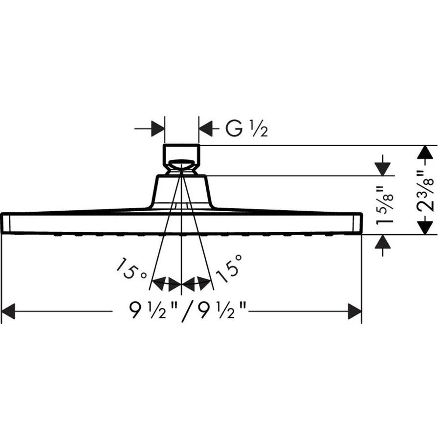 Hansgrohe Crometta Chrome 1-Spray Rain Shower Head 2-GPM (7.6-LPM) 1 Hansgrohe Crometta Chrome 1-Spray Rain Shower Head 2-GPM (7.6-LPM)