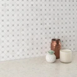 MSI Bianco Dolomite Dotty 12.31 In. X 12.36 In. X 10 Mm Polished Marble Mesh-Mounted Mosaic Tile (10.6 Sq. Ft. / Case) 19 MSI Bianco Dolomite Dotty 12.31 In. X 12.36 In. X 10 Mm Polished Marble Mesh-Mounted Mosaic Tile (10.6 Sq. Ft. / Case) -Allied Brass Shop 472af6bec87563e60c356eb872015bb0 1800x1800