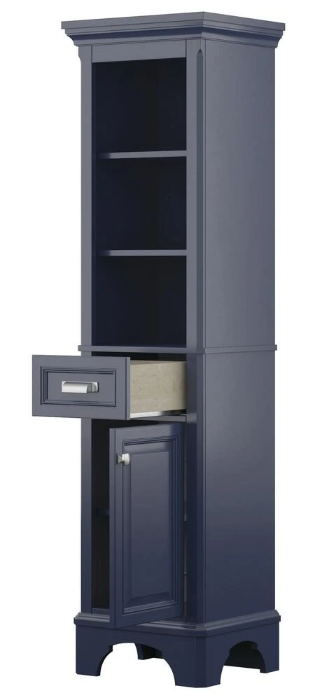 Foremost® Williamson 18"W X 67-1/2"H Aegean Blue Linen Cabinet 3 Foremost® Williamson 18"W X 67-1/2"H Aegean Blue Linen Cabinet - Image 3