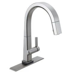 Pivotal Single-Handle Pull-Down Sprayer Kitchen Faucet With Touch2O Technology And MagnaTite Docking In Arctic Stainless -Allied Brass Shop 4f9b0da3c940de49f47dc851a46e119a 1800x1800