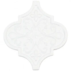 Bond Tile Roma Florid White 6.25 In. X 7.25 In. Ceramic Arabesque Wall Tile (30 Pieces 4.84 Sq. Ft. / Box) -Allied Brass Shop 513c2d80 8f9d 4cfc 9db0 527d6e2e734c.478c2e872f71f67ea2b6677da96d28fe 1800x1800