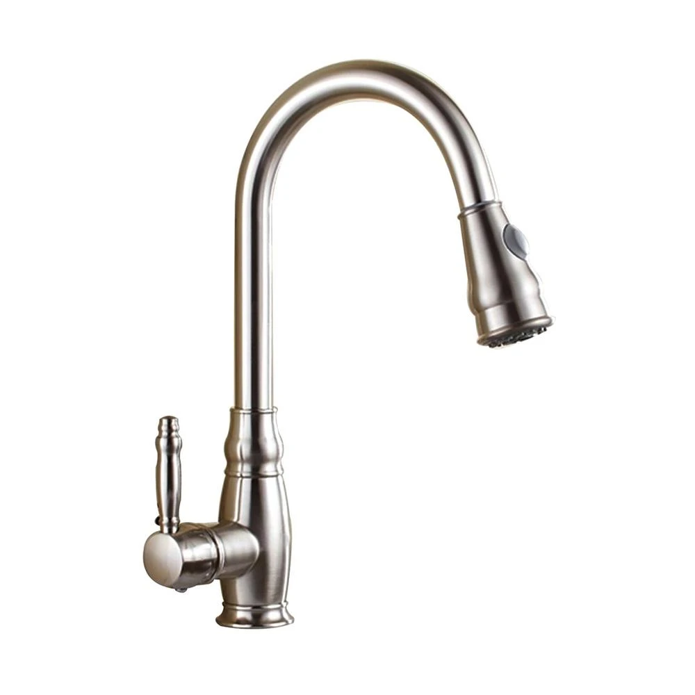 7.68 In. Single-Handle Pull-Down Sprayer Kitchen Faucet In Brushed Nickel 1 7.68 In. Single-Handle Pull-Down Sprayer Kitchen Faucet In Brushed Nickel