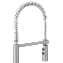 Statham Single-Handle Coil Spring Neck Kitchen Faucet With TurboSpray And FastMount In Stainless Steel -Allied Brass Shop 54cc18fe00141a5d06d9219955165de0 1800x1800
