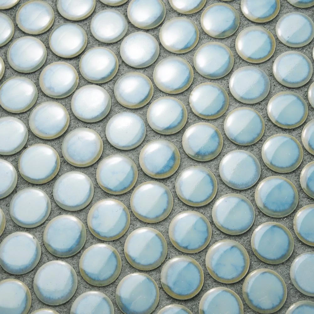 Merola Tile Hudson Penny Round Marine 12 In. X 12-5/8 In. X 5 Mm Porcelain Mosaic Tile (10.74 Sq. Ft. / Case) 7 Merola Tile Hudson Penny Round Marine 12 In. X 12-5/8 In. X 5 Mm Porcelain Mosaic Tile (10.74 Sq. Ft. / Case) - Image 7