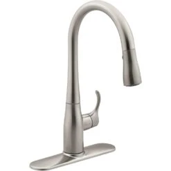 Simplice Single-Handle Pull-Down Sprayer Kitchen Faucet In Vibrant Stainless With DockNetik And Sweep Spray -Allied Brass Shop 5c43b99ffb9ead54bd20d2ff368ad2fa 1800x1800