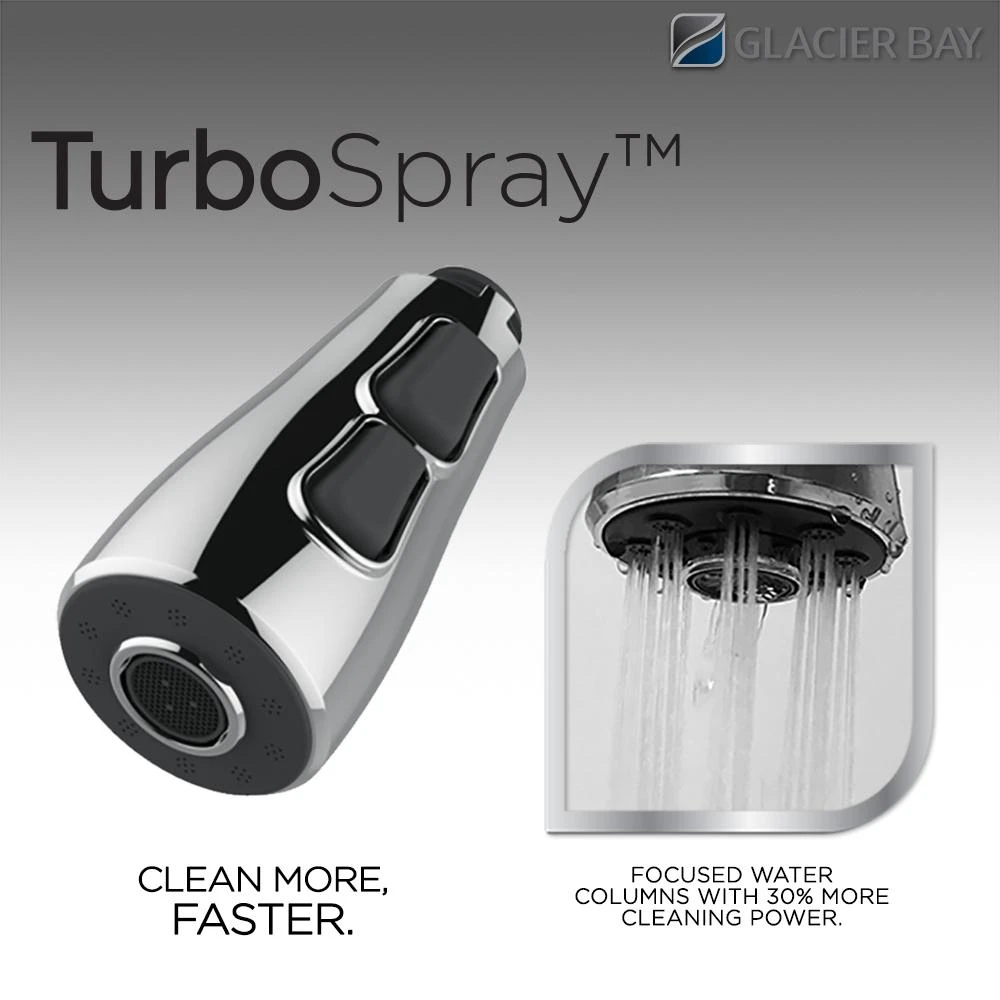 Statham Single-Handle Rubber Hose Spring Neck Kitchen Faucet With TurboSpray And FastMount In Stainless Steel 5 Statham Single-Handle Rubber Hose Spring Neck Kitchen Faucet With TurboSpray And FastMount In Stainless Steel - Image 5