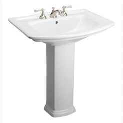 Washington 550 Vitreous China Pedestal Combo Bathroom Sink In White