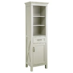 Foremost® Rayna 20"W X 15"D X 68"H Gray Linen Cabinet -Allied Brass Shop 6050440 Angle 1 1800x1800