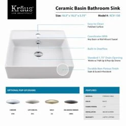KRAUS Square Ceramic Vessel Bathroom Sink In White -Allied Brass Shop 63ce8302b71accb31204f16e6f4282e1 1800x1800