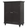 Elegant Home Fashions Versailles 27-in W X 34-in H X 13.5-in D Dark Espresso MDF Freestanding Linen Cabinet