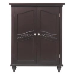 Elegant Home Fashions Versailles 27-in W X 34-in H X 13.5-in D Dark Espresso MDF Freestanding Linen Cabinet -Allied Brass Shop 674278005717xl 1800x1800
