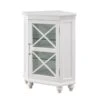 Elegant Home Fashions Blue Ridge 24.75-in W X 32-in H X 17.5-in D White Mdf Freestanding Corner Linen Cabinet