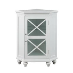 Elegant Home Fashions Blue Ridge 24.75-in W X 32-in H X 17.5-in D White Mdf Freestanding Corner Linen Cabinet 9 Elegant Home Fashions Blue Ridge 24.75-in W X 32-in H X 17.5-in D White Mdf Freestanding Corner Linen Cabinet -Allied Brass Shop 674278016317xl 1800x1800