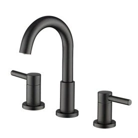 Jacuzzi Duncan Matte Black 2-Handle Widespread WaterSense Bathroom Sink Faucet With Drain 1 Jacuzzi Duncan Matte Black 2-Handle Widespread WaterSense Bathroom Sink Faucet With Drain