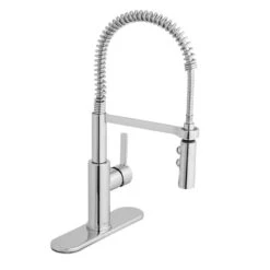 Statham Single-Handle Coil Spring Neck Kitchen Faucet With TurboSpray And FastMount In Stainless Steel -Allied Brass Shop 6a2a007dbb24cd70f011b5b99725da46 1800x1800