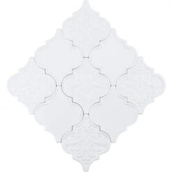 Bond Tile Roma White 6.25 In. X 7.25 In. Ceramic Arabesque Wall Tile (30 Pieces 4.84 Sq. Ft. / Box) -Allied Brass Shop 6bd019b9 a991 4d7c a167 58dbe87e550f.9454e25d8e29b9bdb21f715e9f4ce4b5 1800x1800
