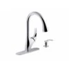 Trielle Single-Handle Pull-Down Sprayer Kitchen Faucet In Chrome