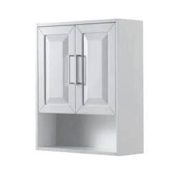 Wyndham Collection Daria 25-in W X 30-in H X 9-in D White Bathroom Wall Cabinet