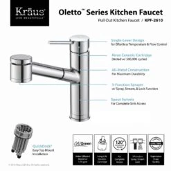 Oletto Single Handle Pull Out Kitchen Faucet In Chrome Finish 14 Oletto Single Handle Pull Out Kitchen Faucet In Chrome Finish -Allied Brass Shop 7125eb6bd5c8b2b895cd6bd26a65302a 1800x1800