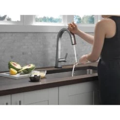 Pivotal Single-Handle Pull-Down Sprayer Kitchen Faucet With Touch2O Technology And MagnaTite Docking In Arctic Stainless -Allied Brass Shop 716dddfceb7a583bdc64286b4a6dd897 1800x1800