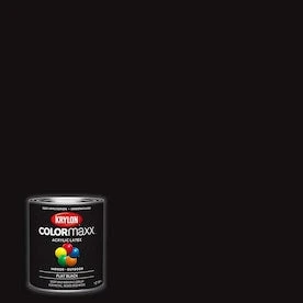 Krylon Flat COLORmaxx Black Enamel Interior/Exterior Paint (Actual Net Contents: 32-fl Oz) 1 Krylon Flat COLORmaxx Black Enamel Interior/Exterior Paint (Actual Net Contents: 32-fl Oz)