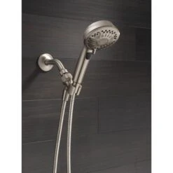 7-Spray 4.2 In. Single Wall Mount Handheld Shower Head In SpotShield Brushed Nickel -Allied Brass Shop 72dc1c275b200ac01af1777c7c5aca1c 1800x1800