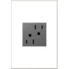 Legrand Adorne Magnesium 15-Amp Square Tamper Resistant Residential Outlet