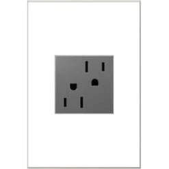 Legrand Adorne Magnesium 15-Amp Square Tamper Resistant Residential Outlet