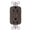 Legrand Radiant Dark Bronze 15-Amp Decorator Tamper Resistant Residential Usb Outlet