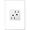 Legrand Adorne White 15-Amp Square Tamper Resistant Residential Outlet