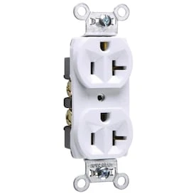 Legrand White 20-Amp Duplex Commercial Outlet 1 Legrand White 20-Amp Duplex Commercial Outlet