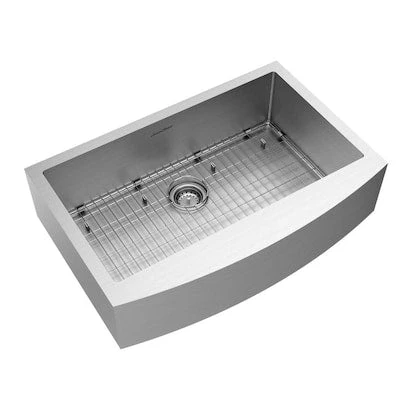 American Standard Suffolk 33-in X 22-in Stainless Steel Single Bowl Tall (8-in Or Larger) Undermount Apron Front/Farmhouse Residential Kitchen Sink With Drainboard 1 American Standard Suffolk 33-in X 22-in Stainless Steel Single Bowl Tall (8-in Or Larger) Undermount Apron Front/Farmhouse Residential Kitchen Sink With Drainboard