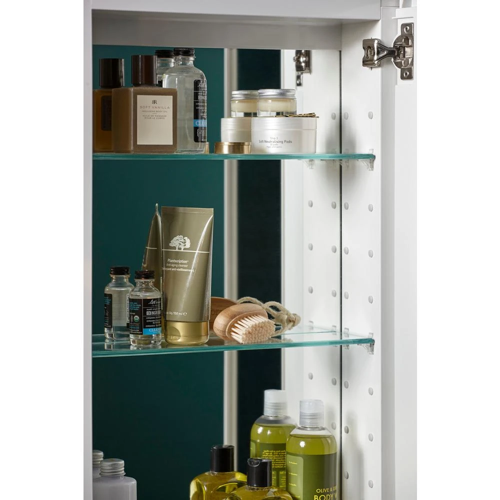 15 In. X 26 In. Recessed Or Surface Mount Medicine Cabinet In White Powder-Coat Aluminum 5 15 In. X 26 In. Recessed Or Surface Mount Medicine Cabinet In White Powder-Coat Aluminum - Image 5