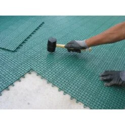Blue Regenerated 22 In. X 22 In. Polypropylene Interlocking Floor Mat System (Set Of 4 Tiles) -Allied Brass Shop 7c701277c2e4a8cf28fa9f2174bc6ec4 985f7cbe bd2e 4135 bbe7 b16a3c234731 1800x1800