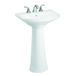 KOHLER Cimarron 8 In. Widespread Vitreous China Pedestal Combo Bathroom Sink In White With Overflow Drain -Allied Brass Shop 7d09a7de361897928787d1ae66a94011 1800x1800