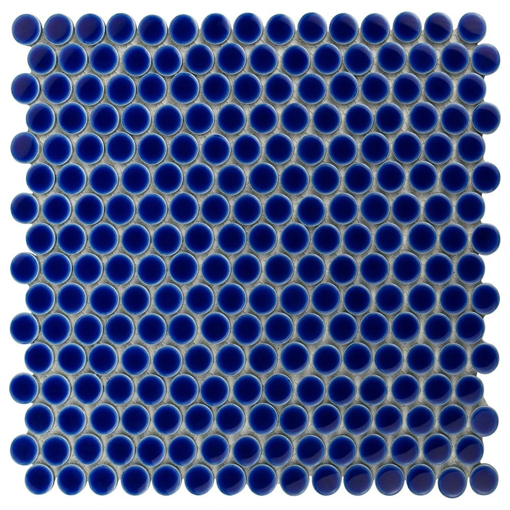 Merola Tile Hudson Penny Round Marine 12 In. X 12-5/8 In. X 5 Mm Porcelain Mosaic Tile (10.74 Sq. Ft. / Case) 18 Merola Tile Hudson Penny Round Marine 12 In. X 12-5/8 In. X 5 Mm Porcelain Mosaic Tile (10.74 Sq. Ft. / Case) - Image 18