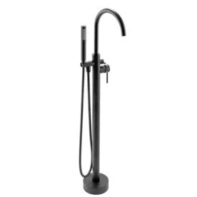 AKDY 46-in Black 2-Handle Residential Freestanding Bathtub Faucet With Hand Shower 1 AKDY 46-in Black 2-Handle Residential Freestanding Bathtub Faucet With Hand Shower